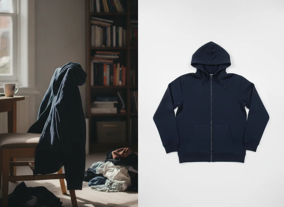 Vergelijking van een gewone productfoto en een vierkante witte productfoto die voldoet aan de Bol.com-afbeeldingseisen