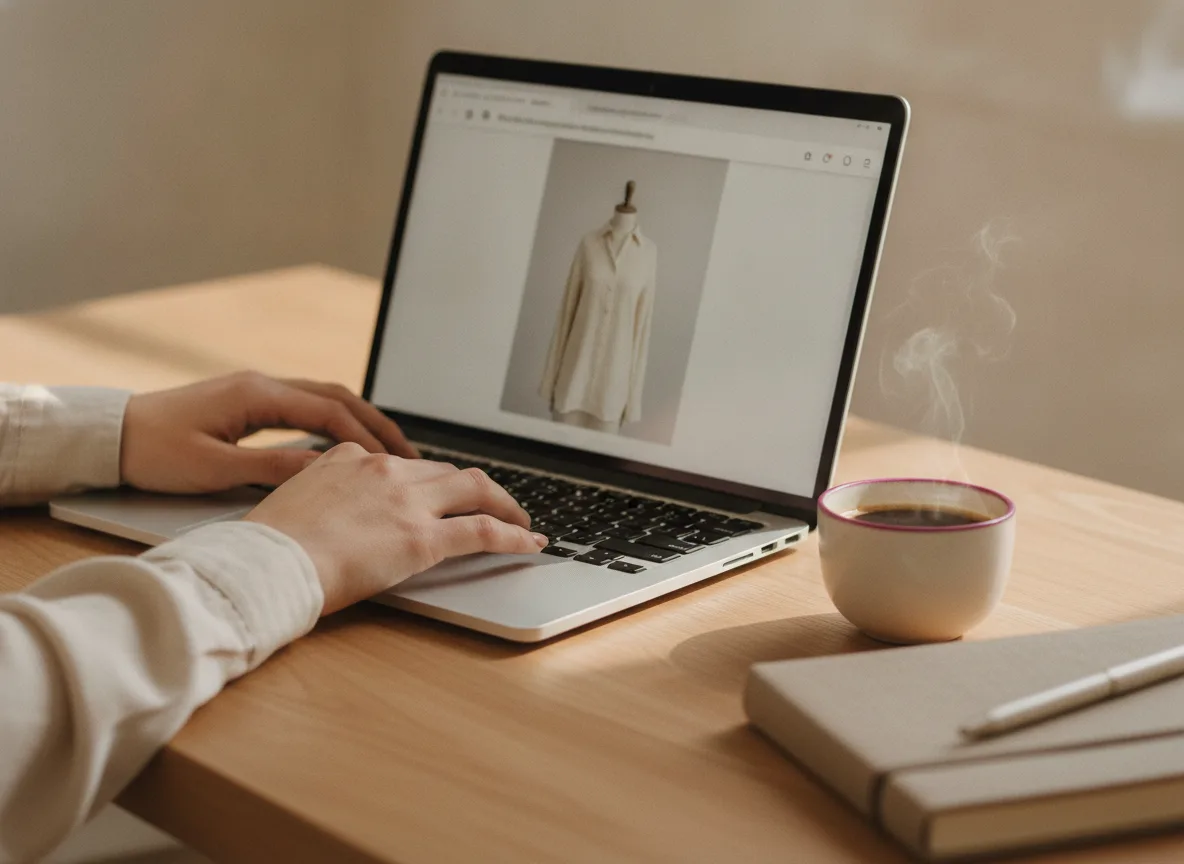 Webshop eigenaar past alt-tekst en bestandsnaam aan op een productpagina voor kleding
